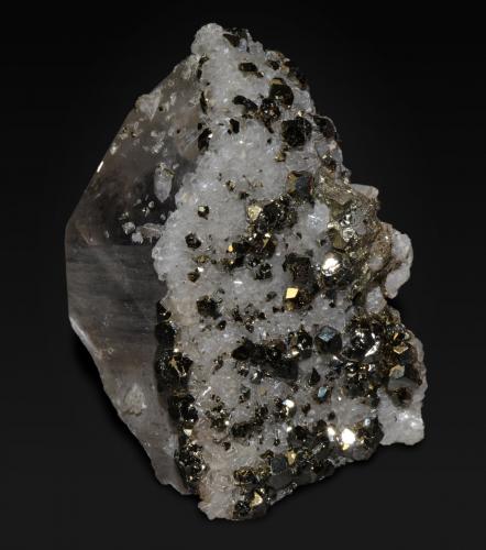 Quartz, Calcite, Pyrite<br />Minas da Panasqueira, Aldeia de São Francisco de Assis, Covilhã, Castelo Branco, Cova da Beira, Centro, Portugal<br />8 x 5 x 3 cm<br /> (Author: Vitomorim)