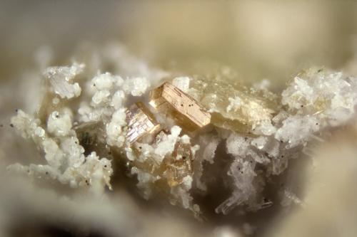 Nenadkevichite<br />Poudrette Quarry, Mont Saint-Hilaire, La Vallée-du-Richelieu RCM, Montérégie, Québec, Canada<br />FOV = 2mm<br /> (Author: Doug)