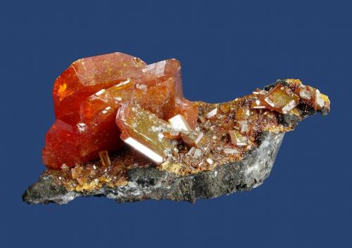 Wulfenite<br />Mina Red Cloud, Montes Trigo, Distrito Silver, Condado La Paz, Arizona, USA<br />49 x 24 x 20 mm<br /> (Author: GneissWare)