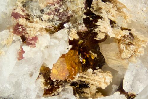 Manganoneptunite<br />Poudrette Quarry, Mont Saint-Hilaire, La Vallée-du-Richelieu RCM, Montérégie, Québec, Canada<br />FOV = 4mm<br /> (Author: Doug)