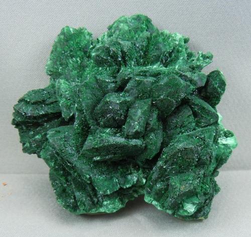 Malachite after Azurite<br />Morenci Mine, Morenci, Copper Mountain District, Shannon Mountains, Greenlee County, Arizona, USA<br />6.5cm x 6.0cm<br /> (Author: rweaver)