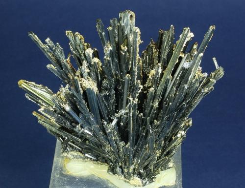 Stibnite with Marcasite<br />Socavón Mine (La Salvadora mine), Oruro city, Cercado Province, Oruro Department, Bolivia<br />120 x 118 x 56 mm<br /> (Author: GneissWare)