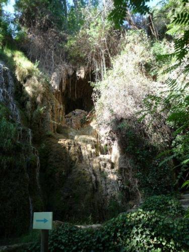 Caliza.
En la cascada seca se observa el carbonato precipitado de la parte interior
Monasterio de Piedra. Nuévalos. Zaragoza (Autor: María Jesús M.)