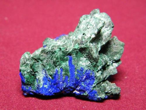 Azurite/Malachite<br />Tsumeb Mine, Tsumeb, Otjikoto Region, Namibia<br />40x35mm<br /> (Author: Heimo Hellwig)