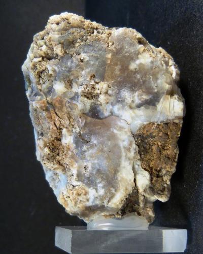 Cuarzo (variedad calcedonia) y moganita<br />Agaete, Gran Canaria, Provincia de Las Palmas, Canarias, España<br />5 x 3,5 x 4 cm.<br /> (Autor: Felipe Abolafia)