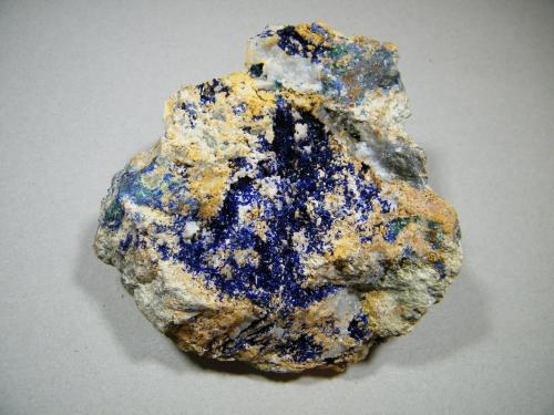 Azurite<br />Tsumeb Mine, Tsumeb, Otjikoto Region, Namibia<br />110x110mm<br /> (Author: Heimo Hellwig)