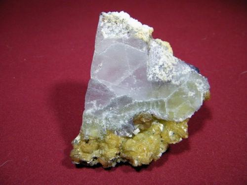 Fluorite with muscovite<br />Brandberg area, Erongo Region, Namibia<br />85x80x15mm<br /> (Author: Heimo Hellwig)