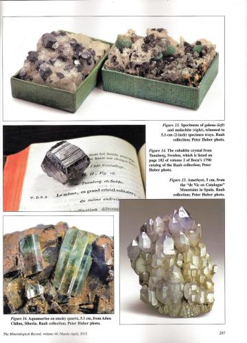 Page 287 of the March-April 2015 issue, volume 46, number 2 of the Mineralogical Record magazine.

Published with the kind permission of the Mineralogical Record. (Author: Jordi Fabre)