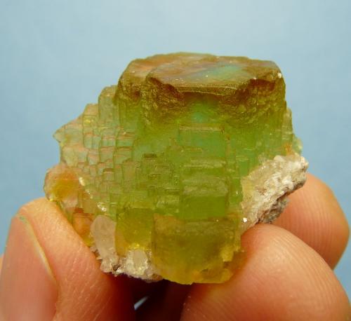 Fluorite<br />Riemvasmaak pegmatites, Orange river area, Kakamas, ZF Mgcawu District, Northern Cape Province, South Africa<br />30 x 27 x 18 mm<br /> (Author: Pierre Joubert)