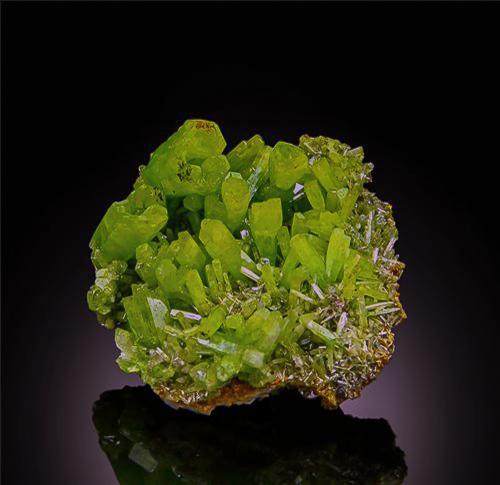 Pyromorphite<br />Mina Daoping, Gongcheng, Prefectura Guilin, Región Autónoma Guangxi Zhuang, China<br />H: 4cm x W: 4cm x D: 1.6cm<br /> (Author: Adrian Pripoae)