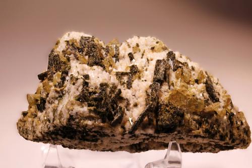 Titanite and Epidote<br />Capelinha, Vale do Jequitinhonha, Minas Gerais, Brazil<br />H:4.5 cm x W:7.5 cm x D:3.5 cm<br /> (Author: Adrian Pripoae)