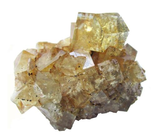 Fluorite, chalcopyrite<br />Hilton Mine, Scordale, Hilton, North Pennines Orefield, former Westmorland, Cumbria, England / United Kingdom<br />Specimen size 4,5 cm, largest fluorite 12 mm<br /> (Author: Tobi)