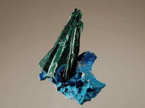 Malachite<br />Tantara Mine, Shinkolobwe, Katanga Copper Crescent, Katanga (Shaba), Democratic Republic of the Congo (Zaire)<br />2.9 cm<br /> (Author: crosstimber)