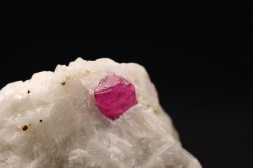 Corindón (variedad rubi)<br />Nagar, Hunza Valley, Nagar District, Gilgit-Baltistan (Northern Areas), Pakistan<br />3.3 x 3.3 x 1.6 centimetros<br /> (Autor: Ricardo Melendez)