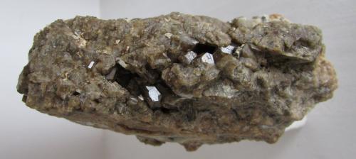 Vesubianita.<br />Mines de Can Montsant, Can Montsant (Massís del Montnegre), Hortsavinyà, Tordera, Comarca Maresme, Barcelona, Cataluña / Catalunya, España<br />7''8 x 4 cm.<br /> (Autor: phrancko)