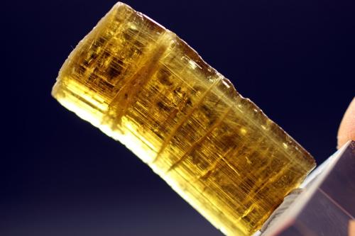 Clinozoisita<br />Khyber Pakhtunkhwa, Pakistan<br />3.2 x 1.6 x 0.6 centimetros<br /> (Autor: Ricardo Melendez)
