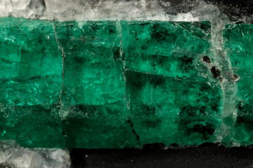 Beryl (variety emerald), Calcite, Pyrite<br />Muzo mining district, Western Emerald Belt, Boyacá Department, Colombia<br />64x55x65mm, xl=27mm<br /> (Author: Fiebre Verde)