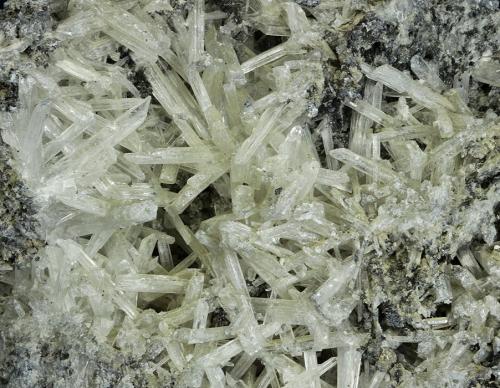 Olshanskyite with Andradite, Wurtzite and Galena<br />Shijiangshan Mine, Shijiangshan village, Yinwu, Linxi, Ulanhad League, Inner Mongolia Autonomous Region, China<br />103 x 100 x 57 mm<br /> (Author: GneissWare)