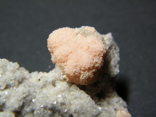 Rhodochrosite on Calcite<br />Kuruman, Kalahari manganese field (KMF), Provincia Septentrional del Cabo, Sudáfrica<br />50x40mm<br /> (Author: Heimo Hellwig)