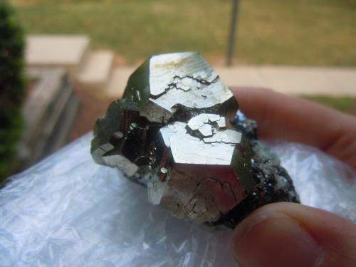 Pyrite on Hematite<br />Rio Marina, Isla de Elba, Provincia Livorno, Toscana, Italia<br />5.1 x 5.1 cm<br /> (Author: Casimir Sarisky)