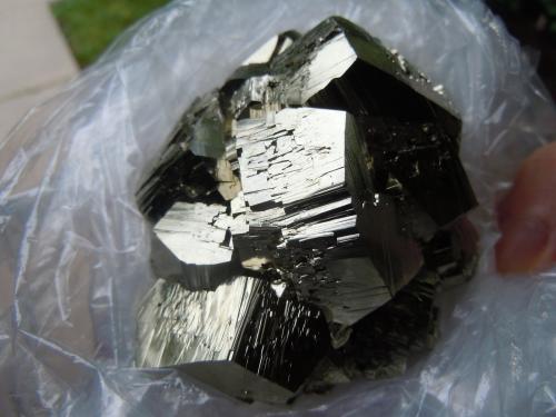 Pyrite<br />Huanzala Mine, Huallanca District, Dos de Mayo Province, Huánuco Department, Peru<br />7.9 x 6.6 x 4.3 cm<br /> (Author: Casimir Sarisky)