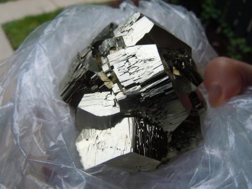 Pyrite<br />Huanzala Mine, Huallanca District, Dos de Mayo Province, Huánuco Department, Peru<br />7.9 x 6.6 x 4.3 cm<br /> (Author: Casimir Sarisky)