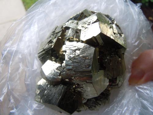 Pyrite<br />Huanzala Mine, Huallanca District, Dos de Mayo Province, Huánuco Department, Peru<br />7.9 x 6.6 x 4.3 cm<br /> (Author: Casimir Sarisky)