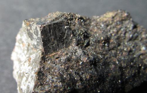 Cobaltita<br />Grupo minero Håkansboda, Lindesberg, Örebro, Västmanland, Suecia<br />Cristal de 5 mm. de arista<br /> (Autor: prcantos)