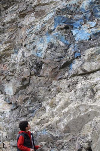 Aerinita in situ<br />Soriana Quarry, El Prat, Soriana, Estopiñán del Castillo, Comarca La Ribagorza, Huesca, Aragon, Spain<br /><br /> (Autor: Manuel Baquero)