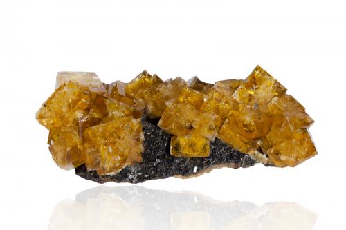 Fluorite and Sphalerite<br />Großschirma, Freiberg District, Erzgebirgskreis, Saxony/Sachsen, Germany<br />20,5 	x	11,0	x	7,5	cm<br /> (Author: MIM Museum)