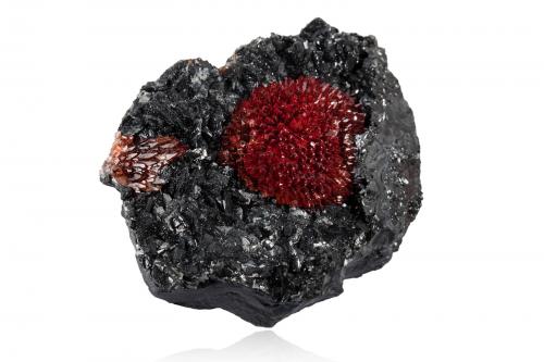Rhodochrosite<br />N'Chwaning mining area, Kuruman, Kalahari manganese field (KMF), Northern Cape Province, South Africa<br />8,0	x	6,0	x	5,0	cm<br /> (Author: MIM Museum)