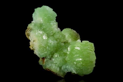 Adamite (variety cuprian adamite)<br />Ojuela Mine, Mapimí, Municipio Mapimí, Durango, Mexico<br />7,0	x	6,0	x	7,5	cm<br /> (Author: MIM Museum)