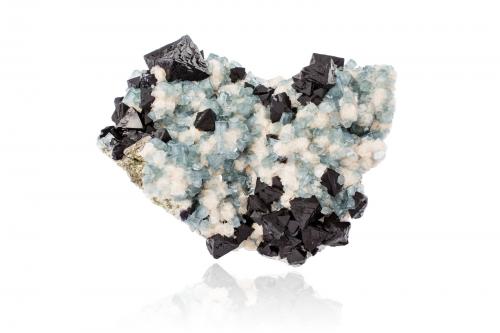 Fluorite with Fluorapatite and Bertrandite<br />Akchatau, Shet, Karaganda Region, Kazakhstan<br />14,5 	x	11,5	x	7,0	cm<br /> (Author: MIM Museum)