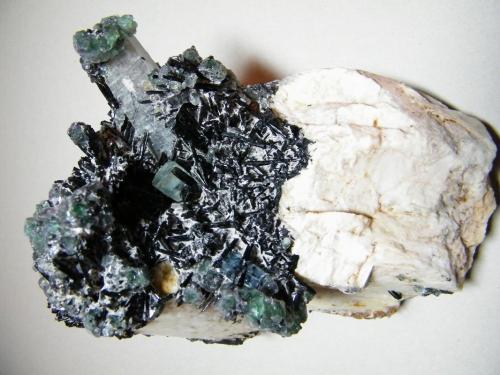 Feldspar, Schorl, Quartz, Fluorite and Beryl (variety aquamarine)<br />Erongo Mountain, Usakos, Erongo Region, Namibia<br />200x130x120mm<br /> (Author: Heimo Hellwig)