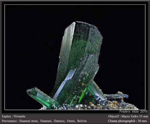 Vivianite<br />Mina Huanuni, Huanuni, Provincia Dalence, Departamento Oruro, Bolivia<br />fov 30 mm<br /> (Author: ploum)