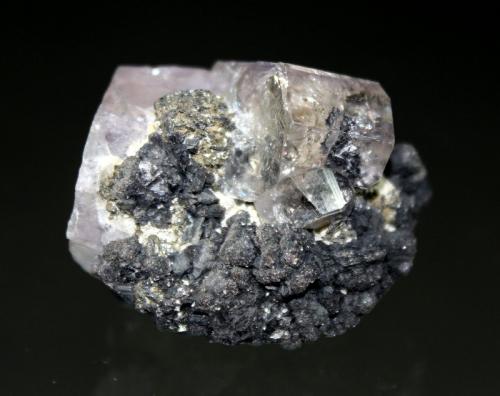Wurtzite, Fluorapatite<br />Siglo Veinte Mine, Llallagua, Rafael Bustillo Province, Potosí Department, Bolivia<br />4.0 x 3.5 cm<br /> (Author: Don Lum)