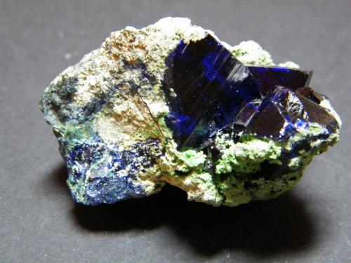 Azurite<br />Tsumeb Mine, Tsumeb, Otjikoto Region, Namibia<br />50x45mm<br /> (Author: Heimo Hellwig)