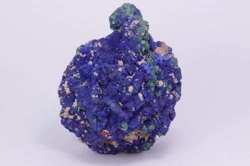 Azurita, Malaquita, Cuarzo<br />Mindingi Mine (Mindigi Mine), Swambo, Kambove District, Katanga Copper Crescent, Katanga (Shaba), Democratic Republic of the Congo (Zaire)<br />5 x 4 cm<br /> (Autor: Iván Blanco (PDM))