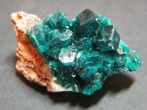 Dioptase<br />Tsumeb Mine, Tsumeb, Otjikoto Region, Namibia<br />45x25x30mm<br /> (Author: Heimo Hellwig)