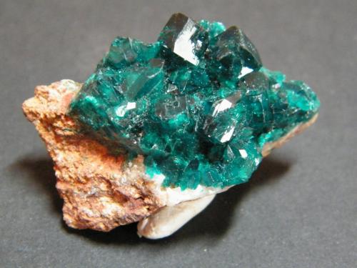 Dioptase<br />Tsumeb Mine, Tsumeb, Otjikoto Region, Namibia<br />45x25x30mm<br /> (Author: Heimo Hellwig)