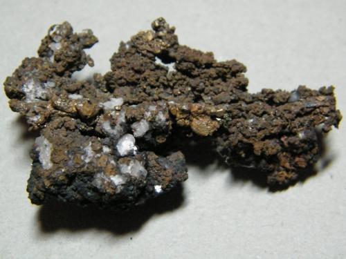 Copper and Calcite<br />Tsumeb Mine, Tsumeb, Otjikoto Region, Namibia<br />50x35mm<br /> (Author: Heimo Hellwig)