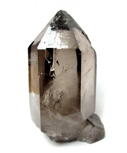 Quartz (variety smoky)<br />Galenstock Mountain, Tiefenbach, Urseren, Uri, Switzerland<br />Crystal height 10 cm<br /> (Author: Tobi)