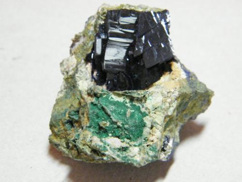 Azurite<br />Tsumeb Mine, Tsumeb, Otjikoto Region, Namibia<br />45x45x30mm<br /> (Author: Heimo Hellwig)