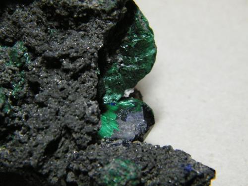 Mottramite, Malachite, Azurite<br />Tsumeb Mine, Tsumeb, Otjikoto Region, Namibia<br />70x50mm<br /> (Author: Heimo Hellwig)