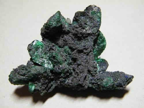 Mottramite, Malachite, Azurite<br />Tsumeb Mine, Tsumeb, Otjikoto Region, Namibia<br />70x50mm<br /> (Author: Heimo Hellwig)
