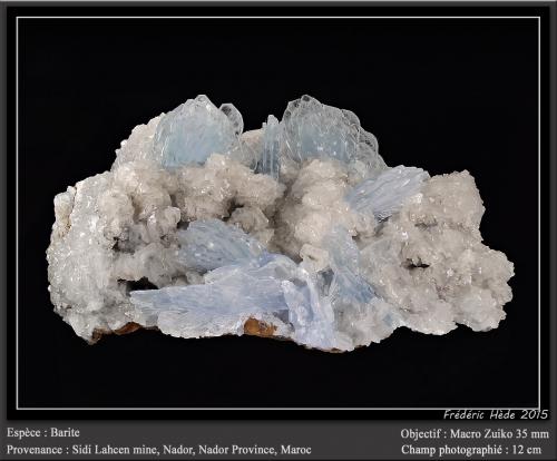 Barite<br />Jebel Ouichane mines, Beni Bou Ifrour, Nador, Nador Province, Oriental Region, Morocco<br />fov 12 cm<br /> (Author: ploum)