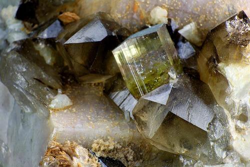 Elbaite<br />San Piero in Campo, Campo nell'Elba, Elba Island, Livorno Province, Tuscany, Italy<br />FOV 25 mm<br /> (Author: Gerhard Brandstetter)