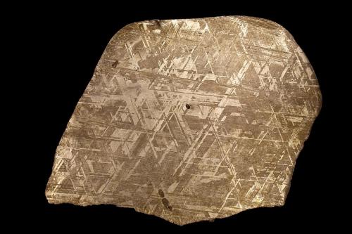 Iron (variety kamacite)<br />Gibeon meteorite, Gibeon, Mariental District, Hardap Region, Namibia<br />87 mm<br /> (Author: Gerhard Brandstetter)