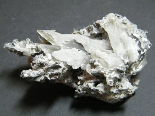 Hydrocerussite coating Cerussite<br />Tsumeb Mine, Tsumeb, Otjikoto Region, Namibia<br />90x100x60mm<br /> (Author: Heimo Hellwig)