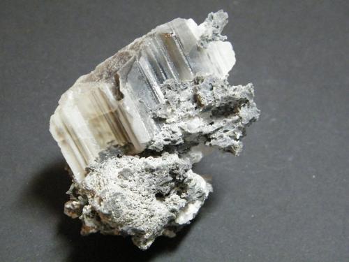 Hydrocerussite coating Cerussite<br />Tsumeb Mine, Tsumeb, Otjikoto Region, Namibia<br />90x100x60mm<br /> (Author: Heimo Hellwig)